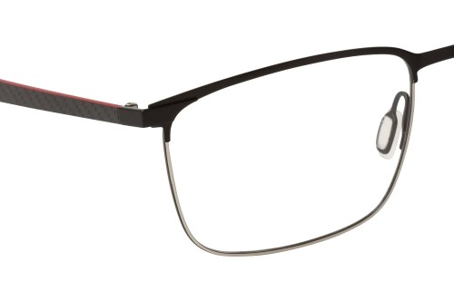 Porsche Design P8753 - A - 55 Cadres optiques Noir, Rouge Angulaire