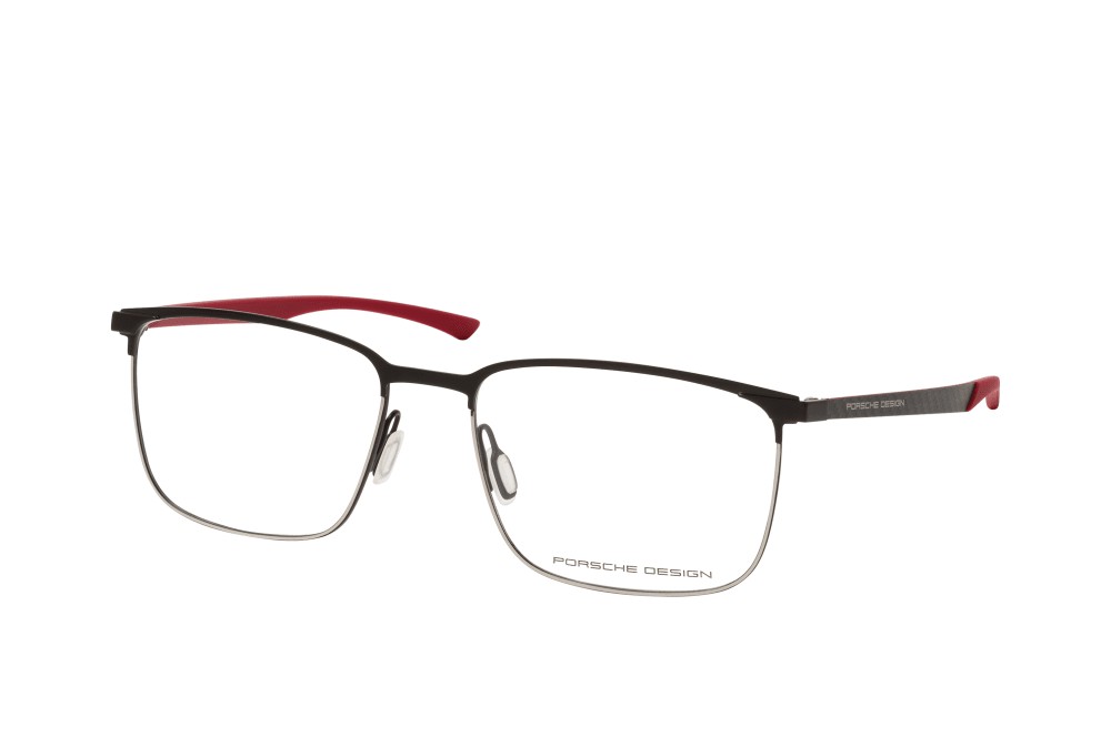 Porsche Design P8753 - A - 55 Cadres optiques Noir, Rouge Angulaire