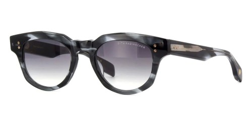 Dita RADIHACKER DTS726-A - 03 - 51 Lunettes de soleil Noir, Blanc, À motifs Rond