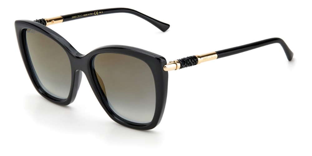 Jimmy Choo ROSE/S - 807FQ - 55 Lunettes de soleil Noir Œil de chat