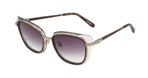 Chopard SCHD40S - 08FE - 56 Lunettes de soleil Or, Marron Angulaire