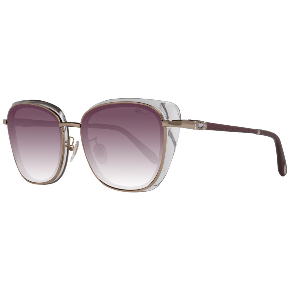 Chopard SCHD40S - 08FE - 56 Lunettes de soleil Or, Marron Angulaire