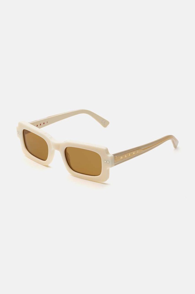 Marni SIN Lake Vostok Panna - 51 Lunettes de soleil Beige Angulaire