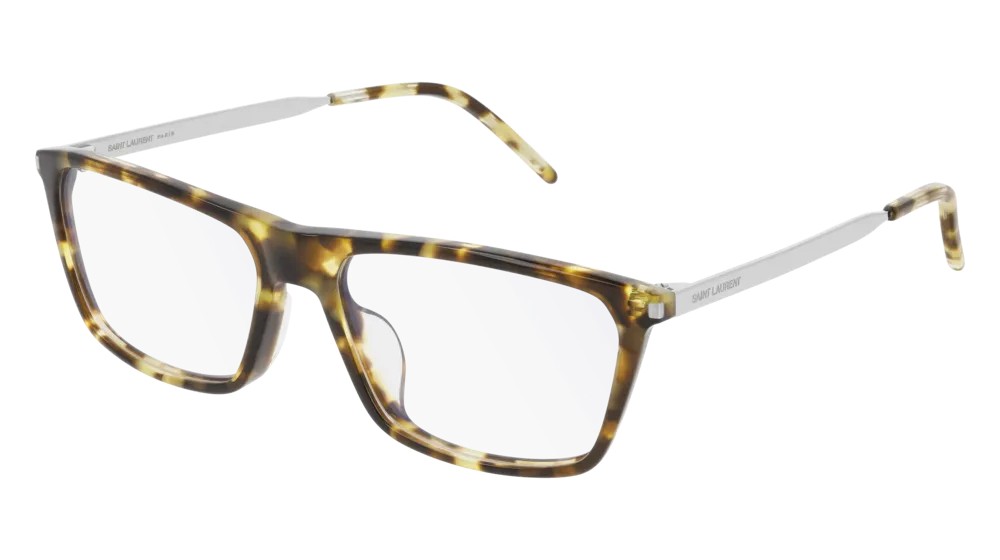 Saint Laurent SL344 - 004 - 54 Cadres optiques Havane, Argent Angulaire