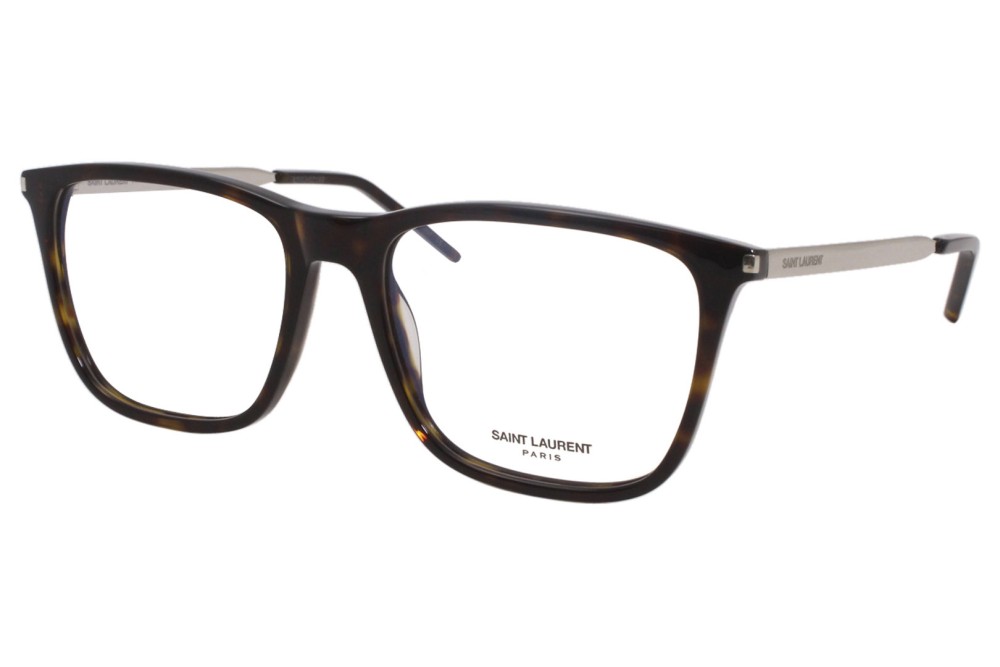 Saint Laurent SL345/F - 003 - 53 Cadres optiques Havane, Argent Angulaire