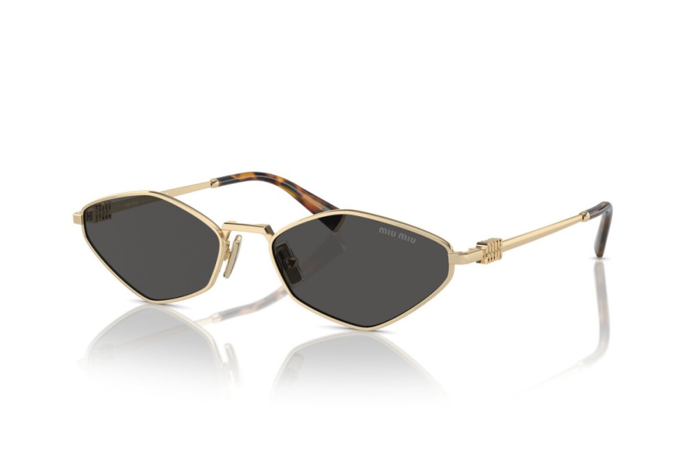 MIU MIU MU 56ZS - ZVN5S0 - 56 Lunettes de soleil Or, Havane Ovale