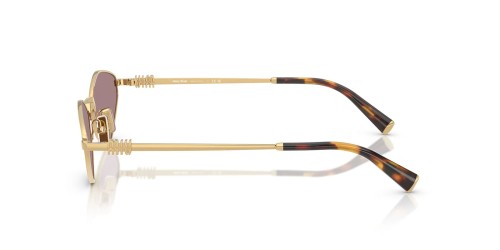 MIU MIU MU 56ZS - 5AK20I - 56 Lunettes de soleil Or, Havane Ovale