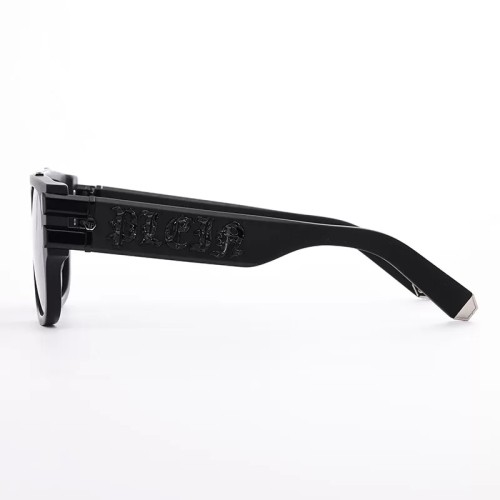 Philipp Plein SPP011X PURE PLEASURE LONDON - 0703 - 55 Lunettes de soleil Noir Angulaire