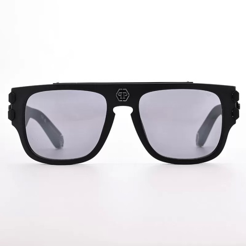 Philipp Plein SPP011X PURE PLEASURE LONDON - 0703 - 55 Lunettes de soleil Noir Angulaire