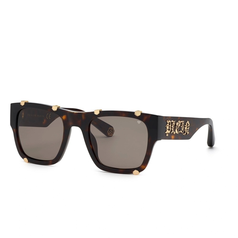 Philipp Plein SPP042W ICON - 0722 - 54 Lunettes de soleil Havane foncé Angulaire