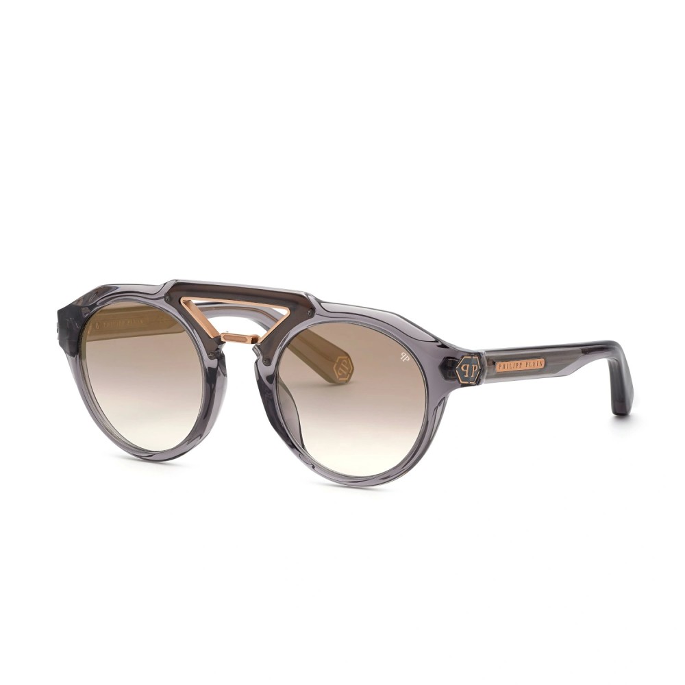 Philipp Plein SPP045 BRAVE SHADES - 9MBG - 50 Lunettes de soleil Gris Rond