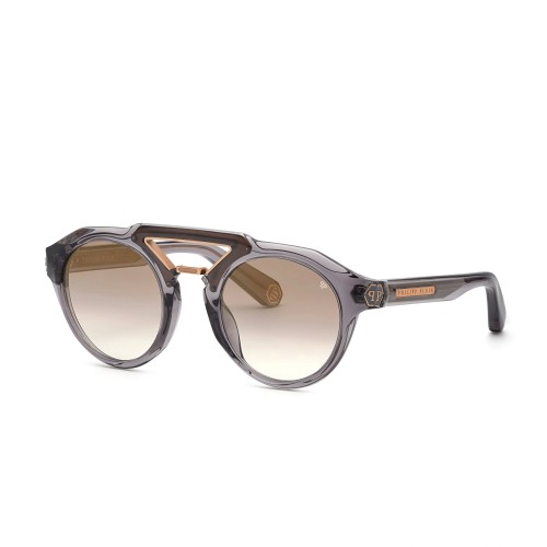Philipp Plein SPP045 BRAVE SHADES - 9MBG - 50 Lunettes de soleil Gris Rond