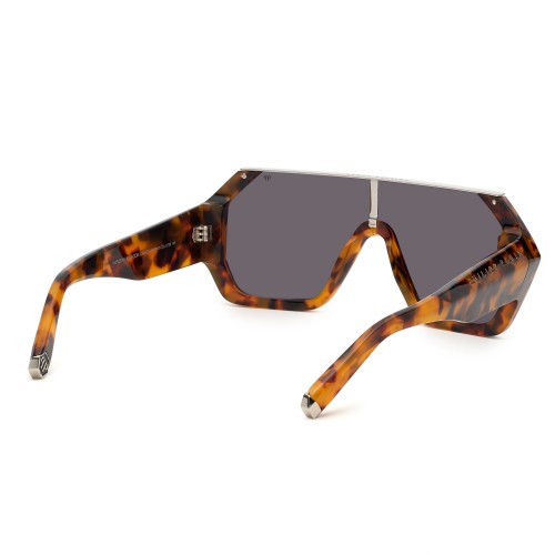 Philipp Plein SPP047 HEXAGON CAMOU - 0728 Lunettes de soleil Havane Dessus plat