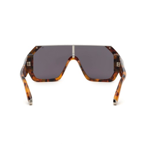 Philipp Plein SPP047 HEXAGON CAMOU - 0728 Lunettes de soleil Havane Dessus plat