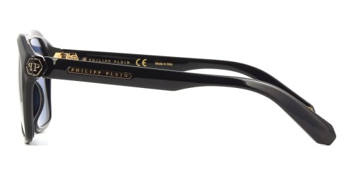 Philipp Plein SPP072 BRAVE SHADES - 0700 - 57 Lunettes de soleil Noir Pilote (Aviateur)