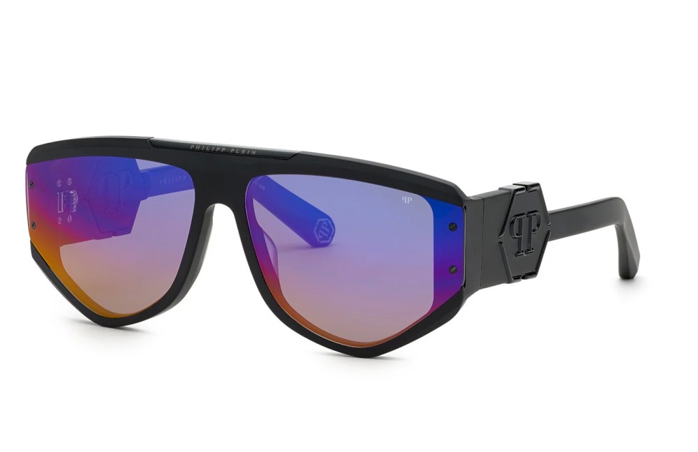 Philipp Plein SPP093 EGO - 703V - 65 Lunettes de soleil Black Pilot (Aviator)
