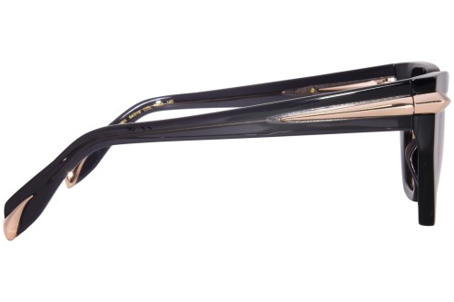 Roberto Cavalli SRC001 - 705X - 54 Lunettes de soleil Noir, Or rose Œil de chat
