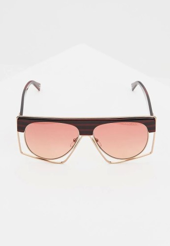 Marc Jacobs 312/S - KVN3X - 58 Lunettes de soleil À motifs, Rouge, Noir Angulaire