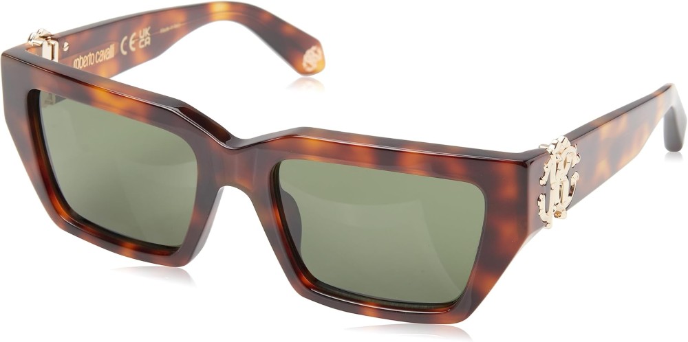 Roberto Cavalli SRC016 - 02BP - 55 Lunettes de soleil Havane Œil de chat
