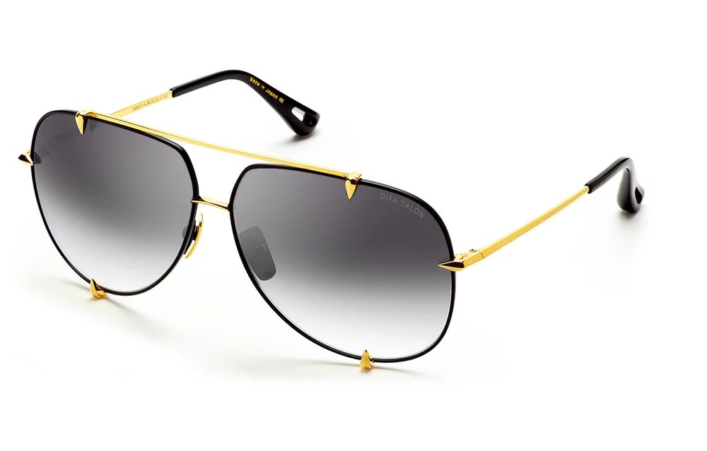 Dita TALON 23007 - A - 62 Lunettes de soleil Or, Noir Pilote (Aviateur)