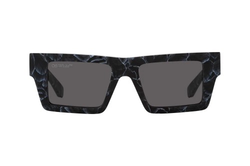 Off-White OERI017 NASSAU - 1107 - 51 Lunettes de soleil Noir, Blanc, À motifs Angulaire