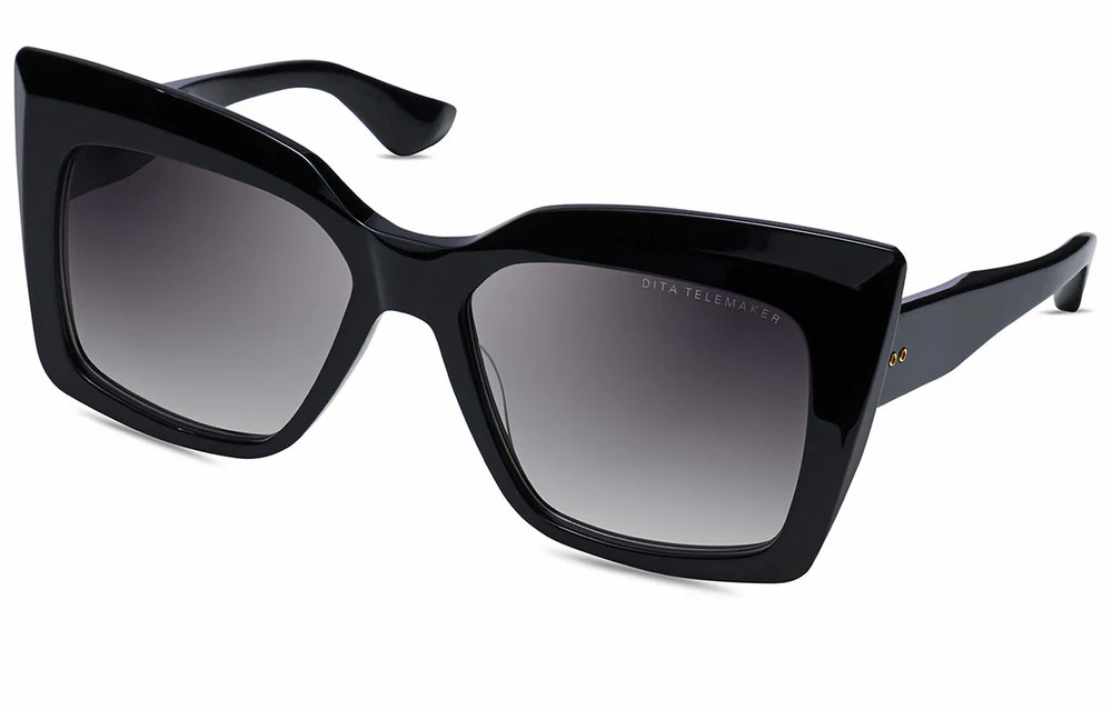 Dita TELEMAKER DTS704-A - 01 - 57 Lunettes de soleil Black Cat Eye