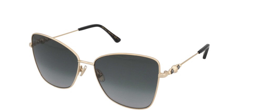 Jimmy Choo TESO/S - 0009O - 59 Lunettes de soleil Or, Noir Œil de chat