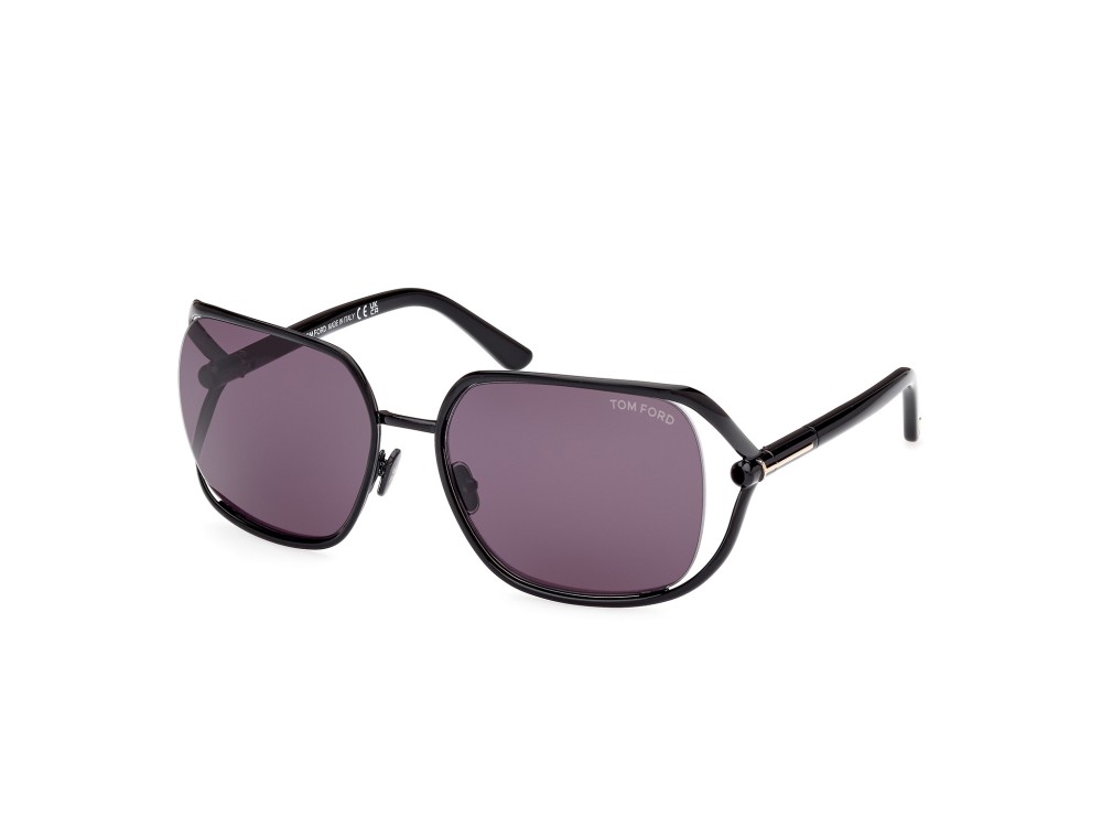 Tom Ford FT1092 GOLDIE - 01A - 60 Lunettes de soleil Noir Coussin arrondi