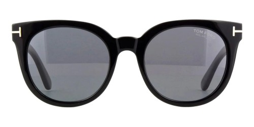 Tom Ford FT1109 MOIRA ECO - 01D - 53 - AVEC DES VERRES POLARISÉS Lunettes de soleil Black Round