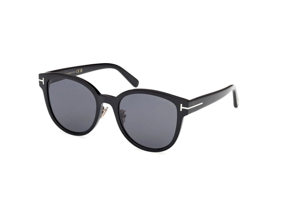 Tom Ford FT1137-K ECO - 01A - 55 Lunettes de soleil Noir Coussin arrondi