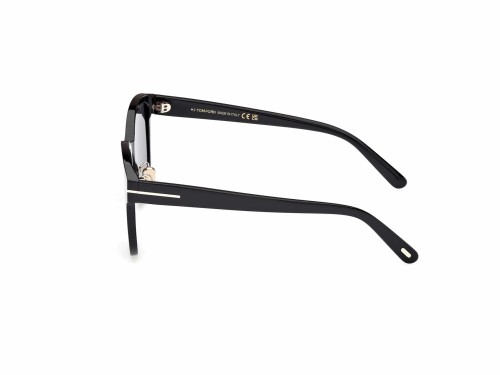Tom Ford FT1137-K ECO - 01A - 55 Lunettes de soleil Noir Coussin arrondi