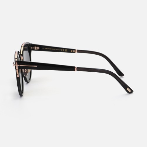 Tom Ford FT1138-K - 01A - 55 Lunettes de soleil Noir Coussin arrondi