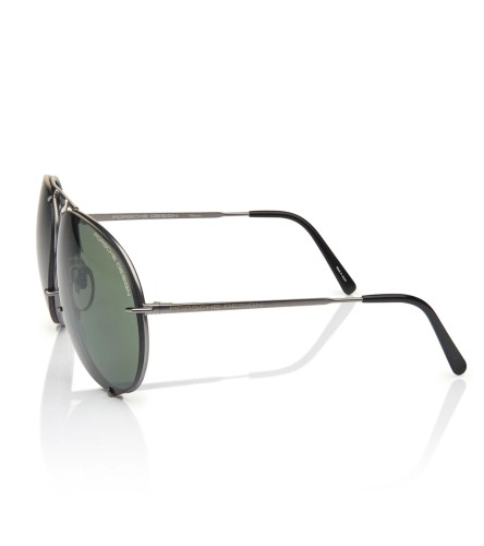 Porsche Design P8478 - C - 60 Lunettes de soleil Argent, Noir Pilote (Aviateur)