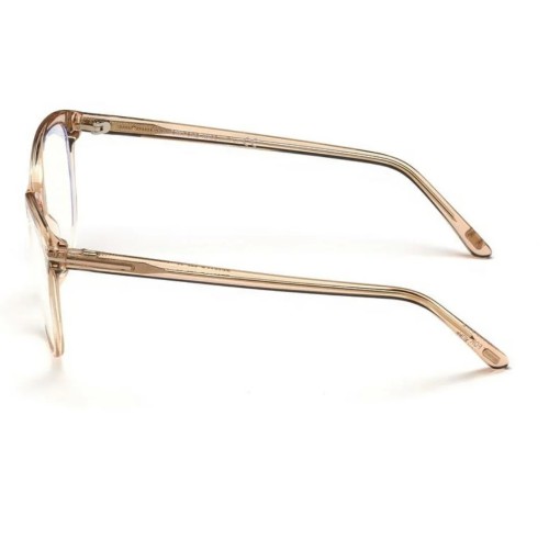 Tom Ford TF5544-B - 072 - 55 - AVEC DES VERRES À FILTRE ANTI LUMIÈRE BLEU-VIOLET Cadres optiques Marron Œil de chat