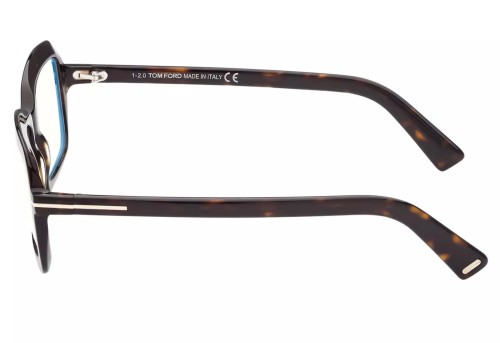 Tom Ford TF5767-B - 052 - 53 - AVEC DES VERRES À FILTRE ANTI LUMIÈRE BLEU-VIOLET Cadres optiques Havane foncé Angulaire