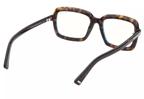 Tom Ford TF5767-B - 052 - 53 - AVEC DES VERRES À FILTRE ANTI LUMIÈRE BLEU-VIOLET Cadres optiques Havane foncé Angulaire