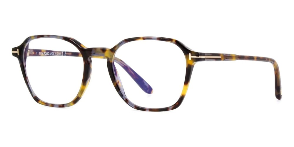 Tom Ford TF5804-B - 055 - 50 - AVEC DES VERRES À FILTRE ANTI LUMIÈRE BLEU-VIOLET Cadres optiques Havanna Square