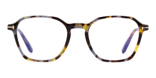 Tom Ford TF5804-B - 055 - 50 - AVEC DES VERRES À FILTRE ANTI LUMIÈRE BLEU-VIOLET Cadres optiques Havanna Square