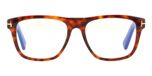 Tom Ford TF5902-B ECO - 054 - 54 - AVEC DES VERRES À FILTRE ANTI LUMIÈRE BLEU-VIOLET Cadres optiques Havane Angulaire