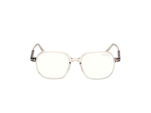 Tom Ford TF5911-B ECO - 093 - 53 - AVEC DES VERRES À FILTRE ANTI LUMIÈRE BLEU-VIOLET Cadres optiques Transparent, Marron Angulaire