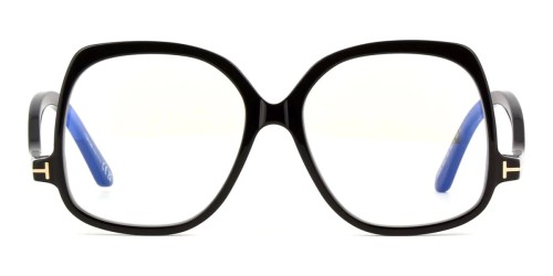 Tom Ford TF5968-B ECO - 001 - 54 - AVEC DES VERRES À FILTRE ANTI LUMIÈRE BLEU-VIOLET Cadres optiques Noir Angulaire