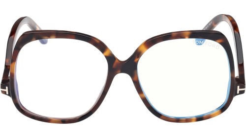 Tom Ford TF5968-B ECO - 052 - 54 - AVEC DES VERRES À FILTRE ANTI LUMIÈRE BLEU-VIOLET Cadres optiques Havane Angulaire