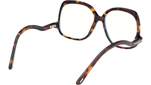 Tom Ford TF5968-B ECO - 052 - 54 - AVEC DES VERRES À FILTRE ANTI LUMIÈRE BLEU-VIOLET Cadres optiques Havane Angulaire