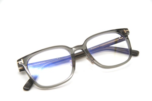 Tom Ford TF5998-K-B - 020 - 51 - AVEC DES VERRES À FILTRE ANTI LUMIÈRE BLEU-VIOLET Cadres optiques Gris Coussin arrondi