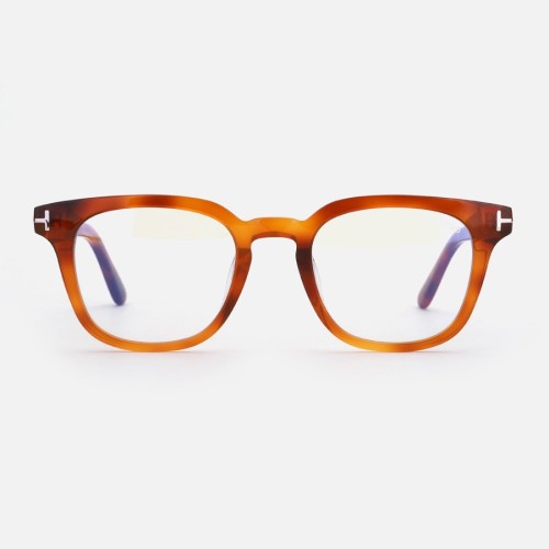 Tom Ford TF5999-K-B - 053 - 49 - AVEC DES VERRES À FILTRE ANTI LUMIÈRE BLEU-VIOLET Cadres optiques Havane Angulaire