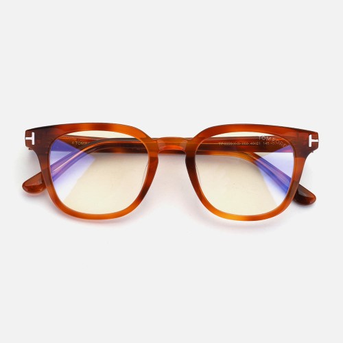 Tom Ford TF5999-K-B - 053 - 49 - AVEC DES VERRES À FILTRE ANTI LUMIÈRE BLEU-VIOLET Cadres optiques Havane Angulaire
