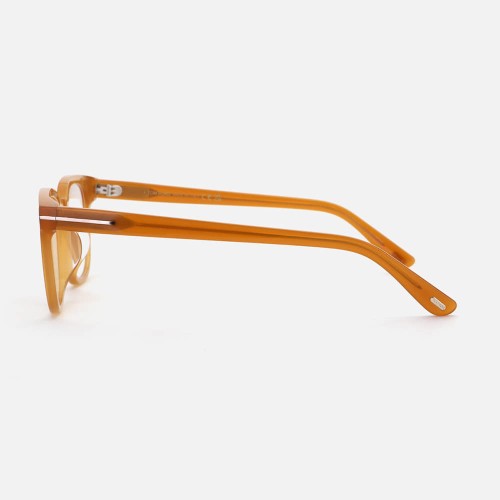 Tom Ford TF5999-K-B ECO 49 - 047 - 49 - AVEC DES VERRES À FILTRE ANTI LUMIÈRE BLEU-VIOLET Cadres optiques Marron Angulaire