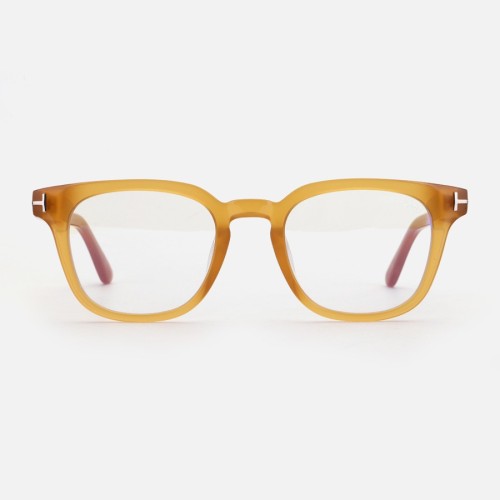 Tom Ford TF5999-K-B ECO 49 - 047 - 49 - AVEC DES VERRES À FILTRE ANTI LUMIÈRE BLEU-VIOLET Cadres optiques Marron Angulaire