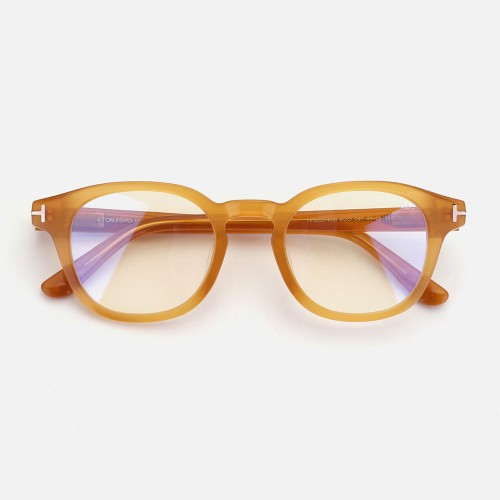 Tom Ford TF6000-K-B ECO - 047 - 49 - AVEC DES VERRES À FILTRE ANTI LUMIÈRE BLEU-VIOLET Cadres optiques Marron Coussin arrondi