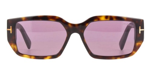 Tom Ford FT0989 ECO SILVANO-02 - 52Y - 56 Lunettes de soleil Havane Angulaire